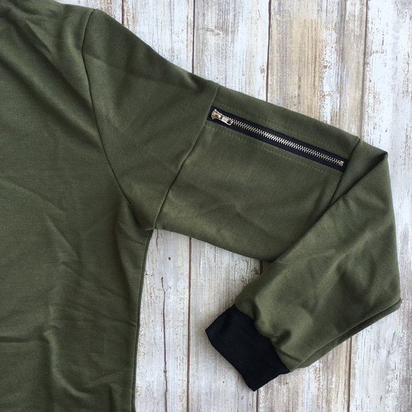 Bomber Military Lightweight Long Duster Sweater - Picture 3 of 4
